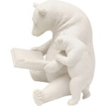 Figurina decorativa Reading Bears Grej