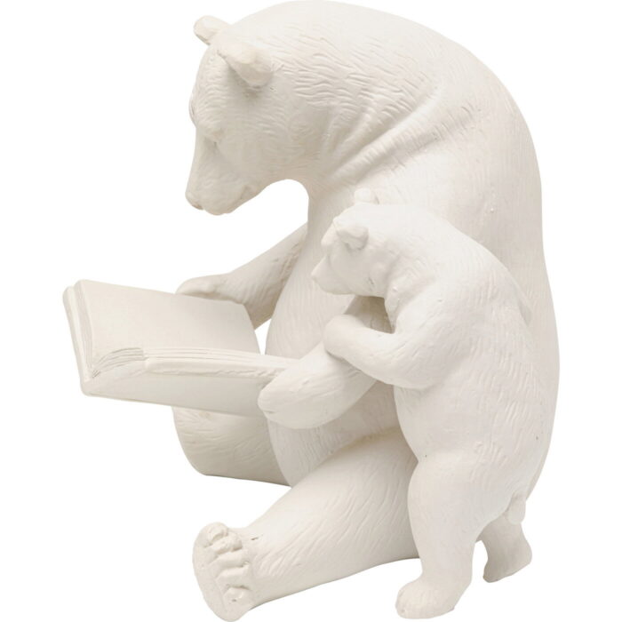 Figurina decorativa Reading Bears Grej