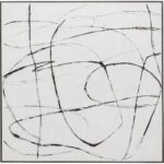 Tablou pe panza Sketch White 120x120cm