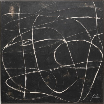 Tablou canvas Sketch Negru 120x120 cm
