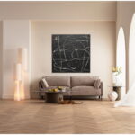 Tablou canvas Sketch Negru 120x120 cm