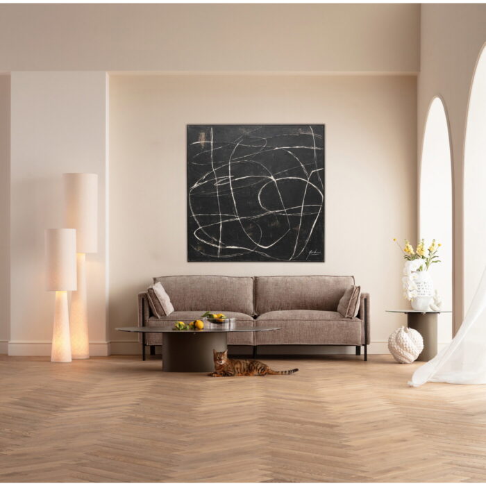 Tablou canvas Sketch Negru 120x120 cm