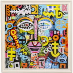 Tablou cu rama Muse Face 80x80 cm