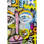 Tablou cu rama Muse Face 80x80 cm
