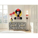 Tablou de sticla Muse Retro Lady Rosu 80x120 cm