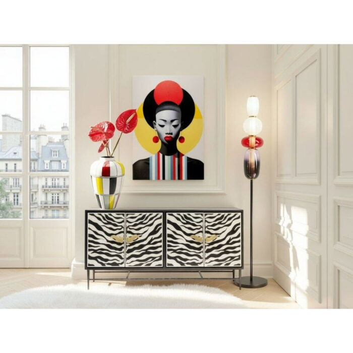 Tablou de sticla Muse Retro Lady Rosu 80x120 cm