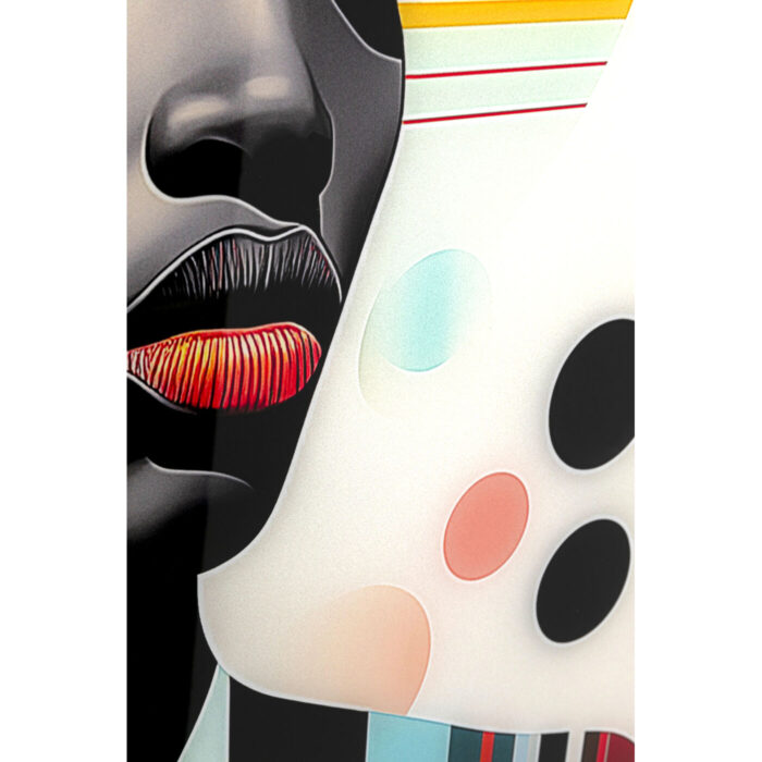 Tablou de sticla Muse Retro Lady Galben 80x120 cm