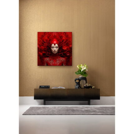 Tablou de sticla Muse Rosu 120x120 cm