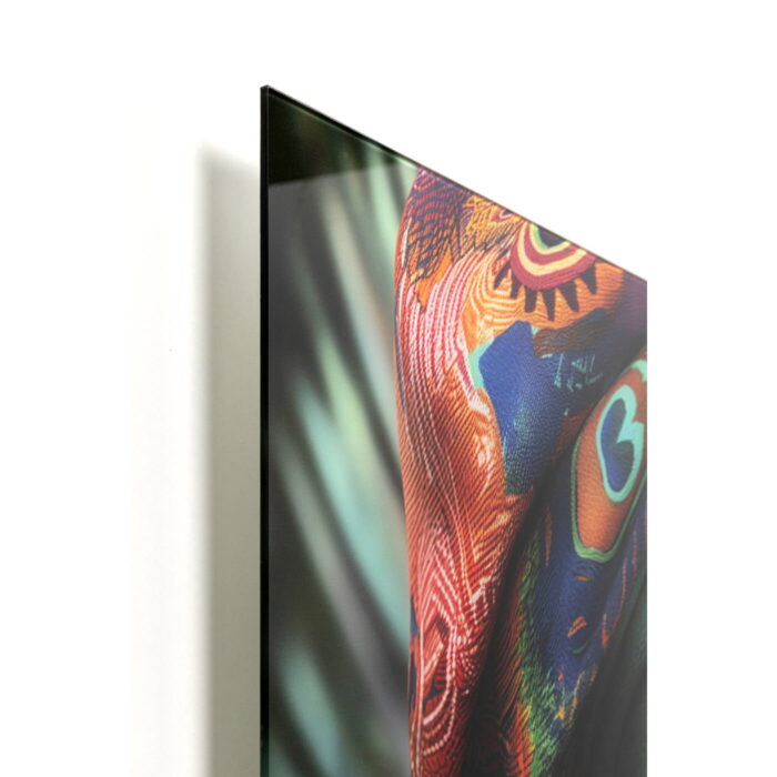 Tablou de sticla Muse Peacock 100x100 cm