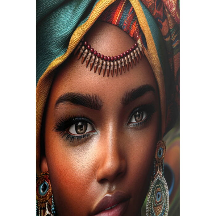 Tablou de sticla Muse Peacock 100x100 cm