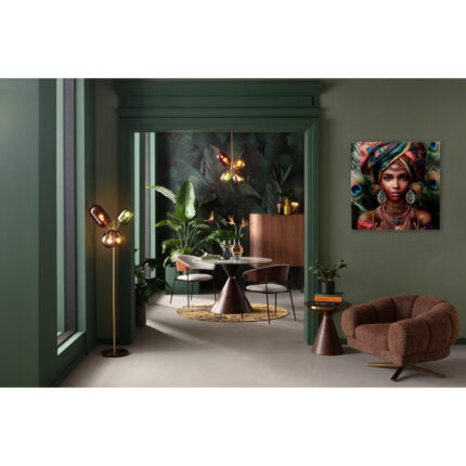 Tablou de sticla Muse Peacock 100x100 cm