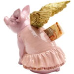 Pusculita Flying Pig Roz 15 cm