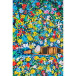 Tablou cu rama Floating Flower Market 150x100 cm