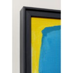Tablou cu rama Abstract High Gloss Albastru 120x160 cm