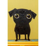 Tablou cu rama Sweet Dog Eyes 30x35 cm
