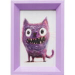 Tablou cu rama Mad Cat 13x18 cm