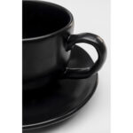 Ceasca de cafea+farfuriuta Organic Negru