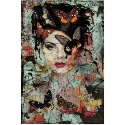 Tablou sticla Lady Butterfly 75x55cm
