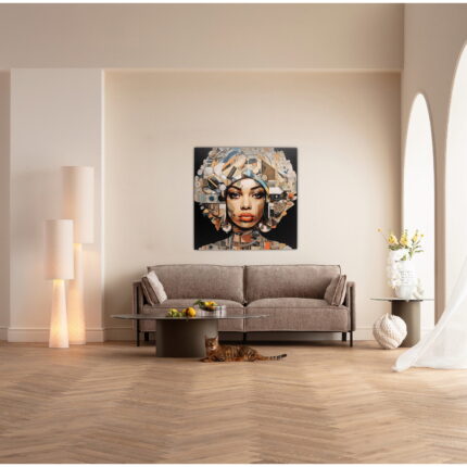 Tablou sticla 3D Art Geo Woman 80x80cm