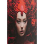 Tablou sticla rosu All Over 50x40cm