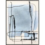 Tablou cu rama Dust albastru 55x75cm