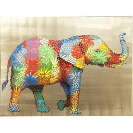 Tablou panza Flower Elefant 50x40cm