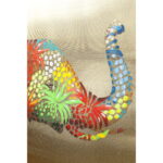 Tablou panza Flower Elefant 50x40cm
