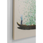 Tablou panza Flower Boat Beige verde 40x50cm