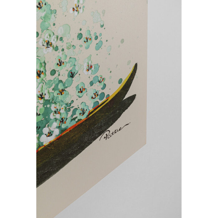 Tablou panza Flower Boat Beige verde 40x50cm