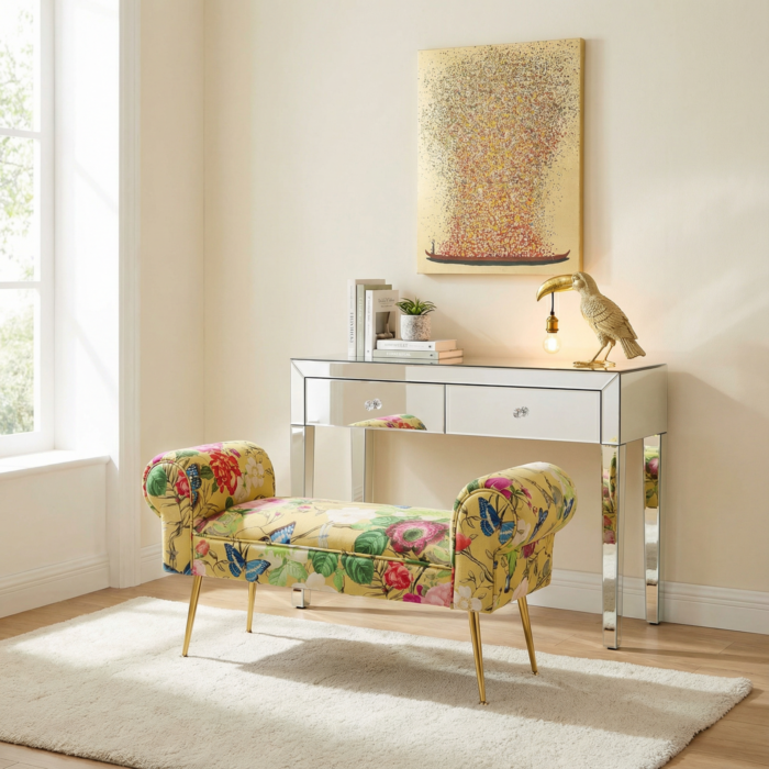 Tablou panza Flower Boat Gold roz 40x50cm