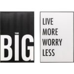 Tablou cu rama Big Live More (2/Set)
