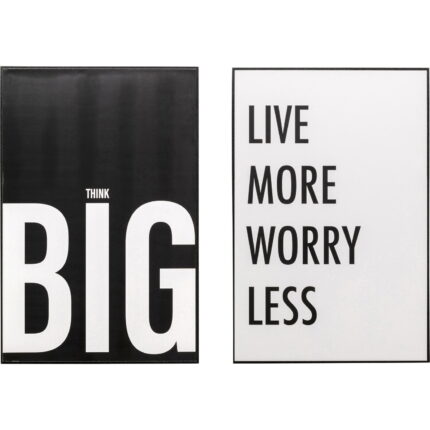 Tablou cu rama Big Live More (2/Set)