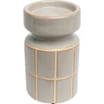 Suport lumanare Bliss Tile Light gri 18cm