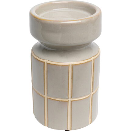 Suport lumanare Bliss Tile Light gri 18cm