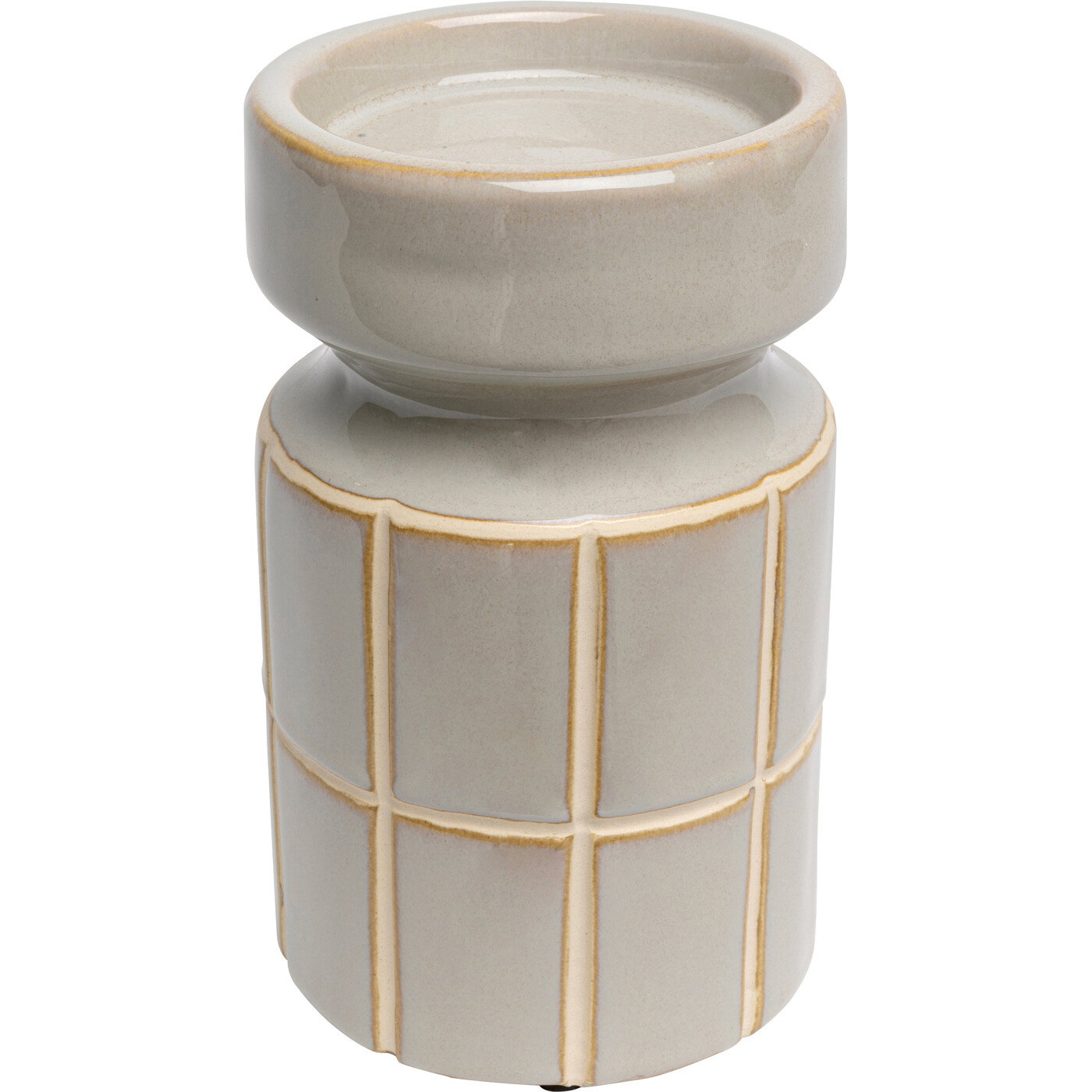 KARE-57972-1400x1400-1.jpg Suport lumanare Bliss Tile Light gri 18cm