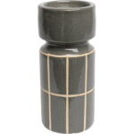 Suport lumanare Bliss Tile gri 25cm