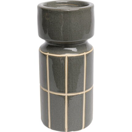 Suport lumanare Bliss Tile gri 25cm
