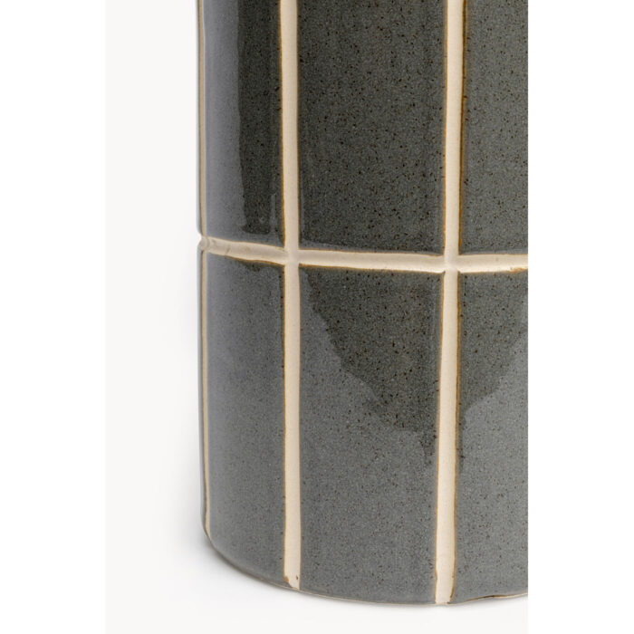Suport lumanare Bliss Tile gri 25cm