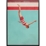 Tablou cu rama Jumping Girl Down 103x73cm