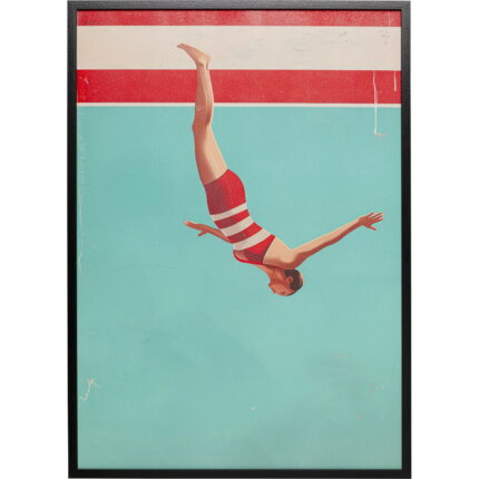 Tablou cu rama Jumping Girl Down 103x73cm