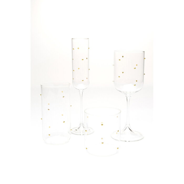 Pahar sampanie Glam Dots 25cm
