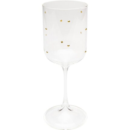 Pahar de vin alb Glam Dots Gold 22cm