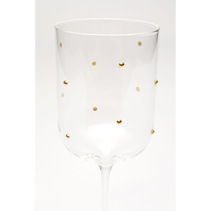 Pahar de vin alb Glam Dots Gold 22cm