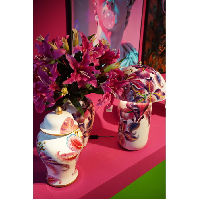 Bol decorativ Lillies roz Ø26cm