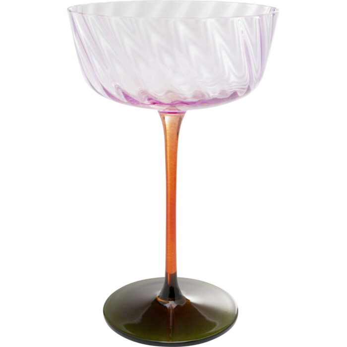 Pahar sampanie Twist 18cm assorted