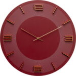 Ceas perete Leonardo Red/Gold Ø49cm