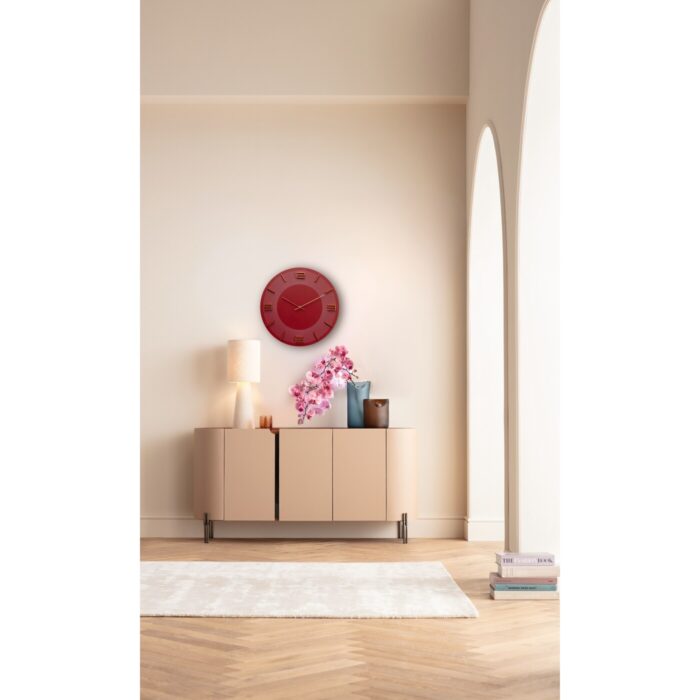 Ceas perete Leonardo Red/Gold Ø49cm