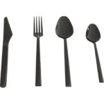 Tacamuri Adella Shiny negru (16/set )