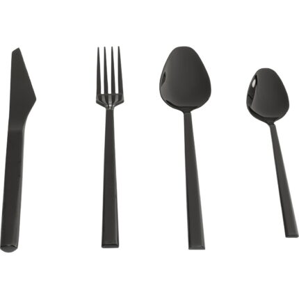 Tacamuri Adella Shiny negru (16/set )