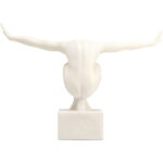 Obiect decorativ Athlet Alb 50 cm